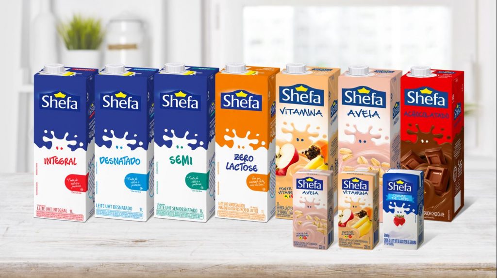 Além dos tipos de leite, a Shefa possui uma infinidade de produtos como: Sucos, achocolatados, creme de leite e produtos a base de soja (Foto Reprodução/Internet)