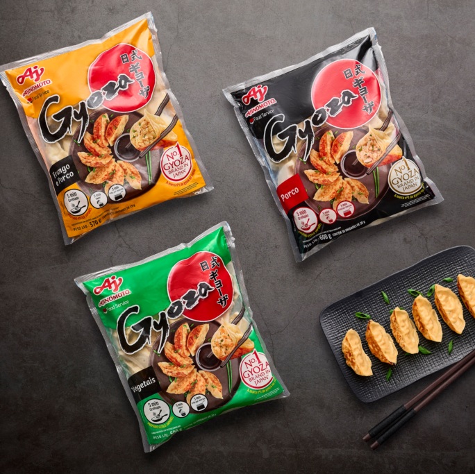 Sabor oriental com embalagem para o consumidor brasileiro