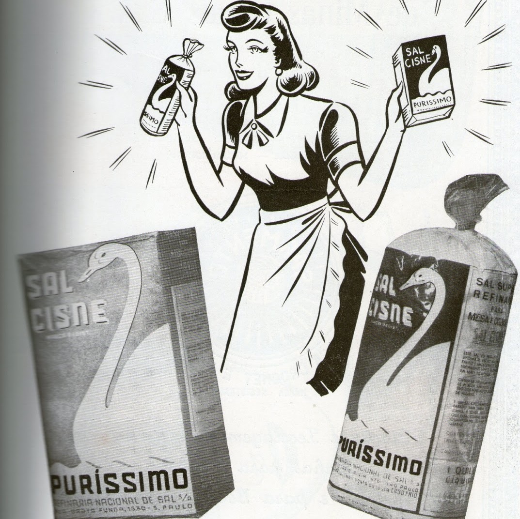 Almanaque: Sal Cisne e suas diversas embalagens