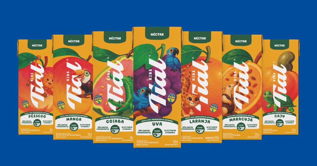 Embalagens Tial Kids fauna brasileira