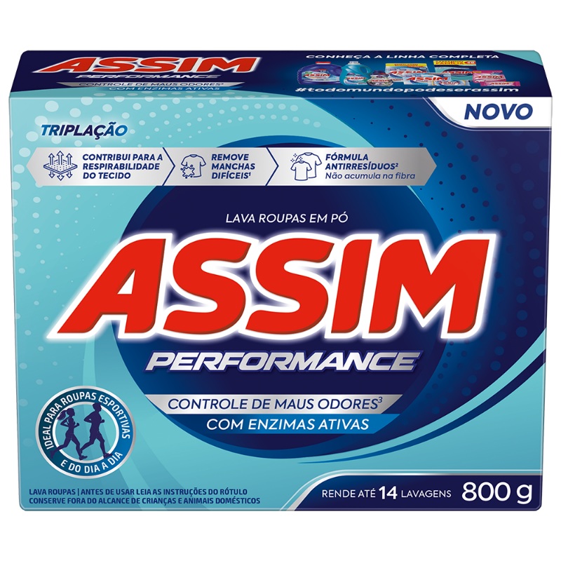 Assim amplia portfólio com novo sabão em pó para roupas esportivas e tecidos tecnológicos