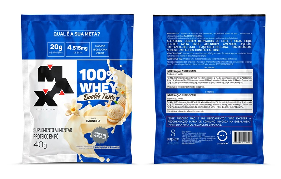 Max Titanium lança whey em sachê monodose