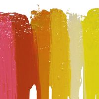 rainbow colors of paint dripping with clipping path